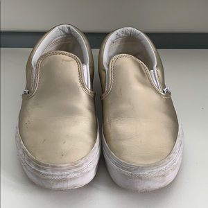 Gold metallic Vans